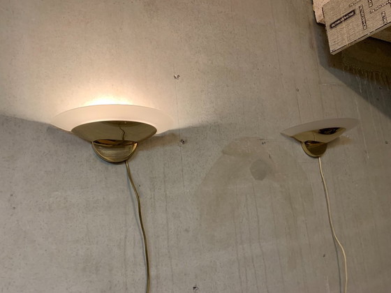 Image 1 of 2x Lámpara de pared dorada Estiluz, España