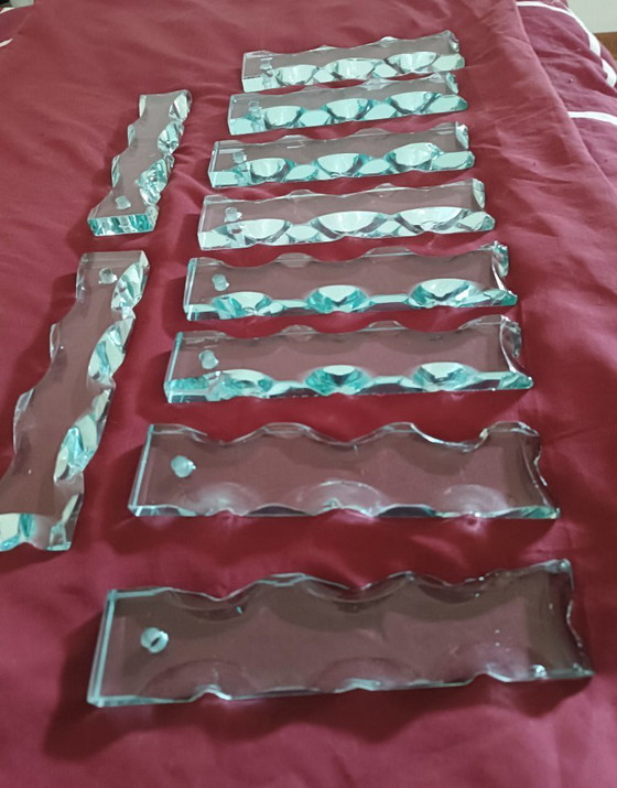 Image 1 of Een paar zeldzame vintage Zero Quattro Art wandlampen (Italië, jaren 70) in Fontana Arte-stijl