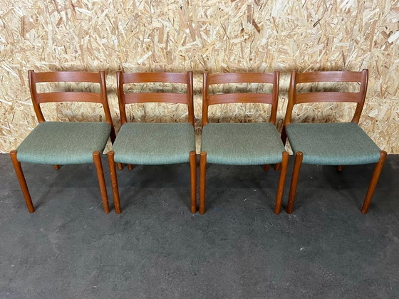 Image 1 of 4x 60s 70s Teakhouten Eetkamerstoel Niels O. Möller voor J.L. Møllers 60s