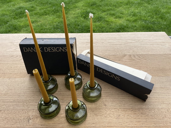 Image 1 of Set of 5 Dansk Design "Inkwell" candlesticks from the 1960s