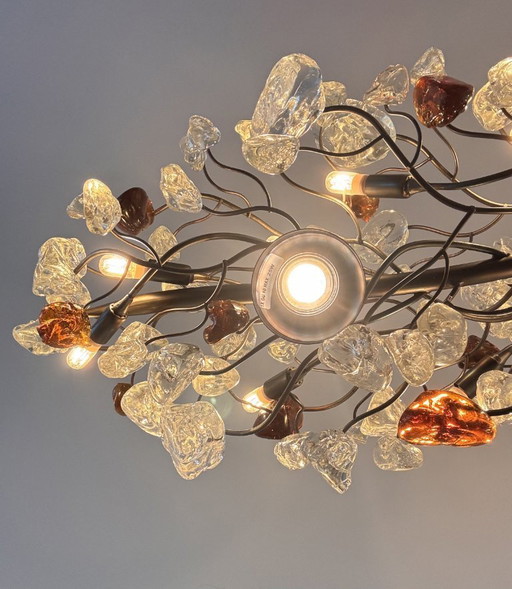 Stout Pendant Lamp Martini 260 oval, blue steel