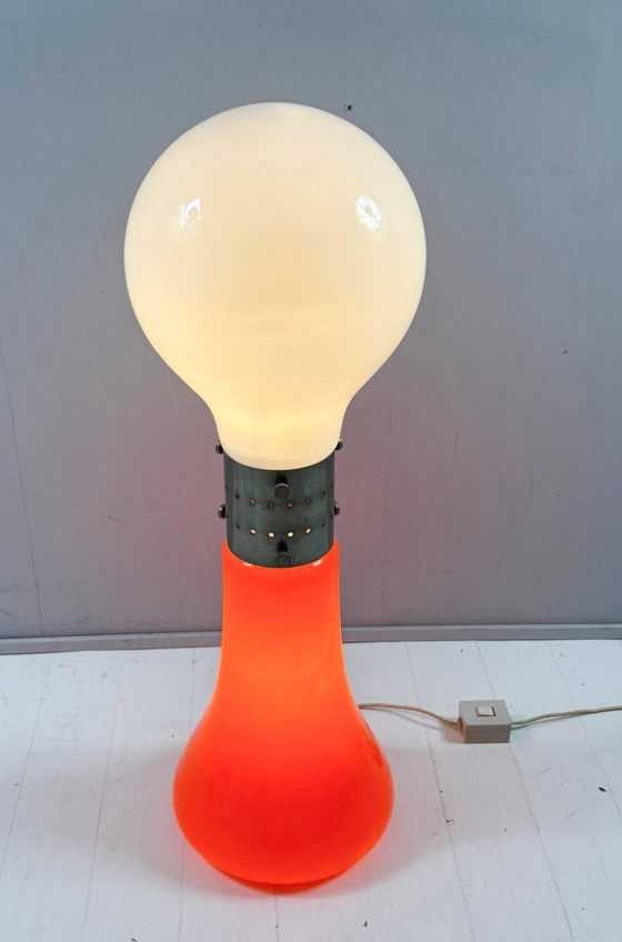 Image 1 of Lampadaire de style Space Age conçu par Carlo Nason pour Mazzega, modèle : « Brillo », Italie, années 1970