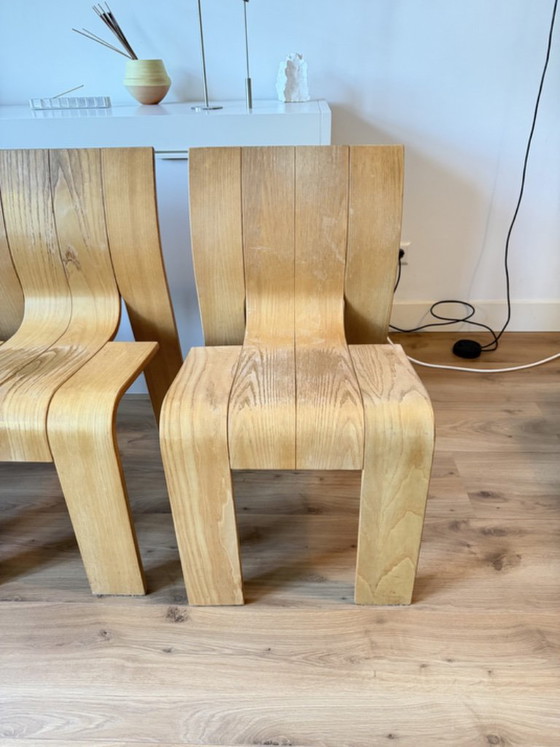 Castelijn Gijs Bakker Strip Table and Chairs, Dining tables, Wood, Brown, Mid Century Modern (photo 4 of 15)