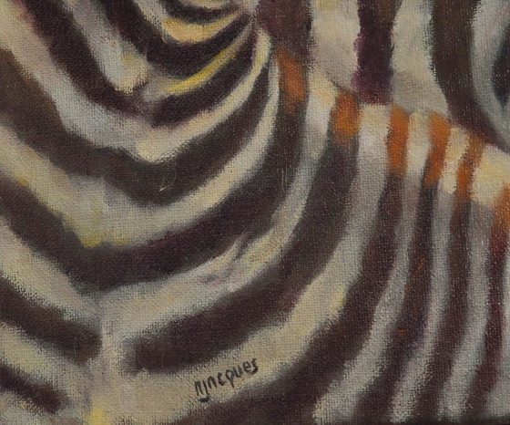 Image 1 of Zebra Portrait Oil on canvas