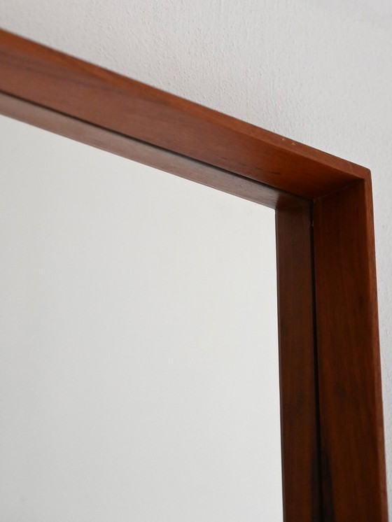 Image 1 of Late 1960s Scandinavian Teak Rectangular Wall Mirror
