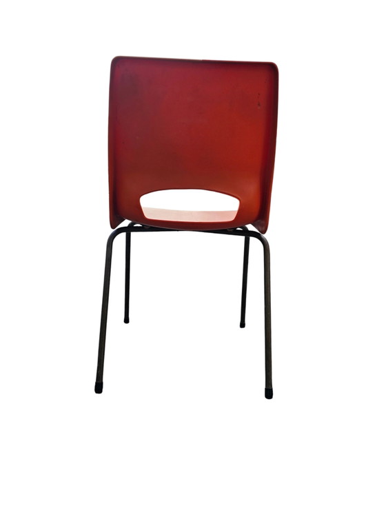 4 x Philippus Potter stacking chairs for Ahrend / Moulded seat / 1970s – Folding chairs (photo 13 of 14)