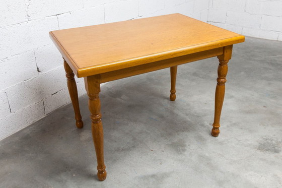 Image 1 of Rustic 1960s table, honey color, 100x70cm, Height 74cm