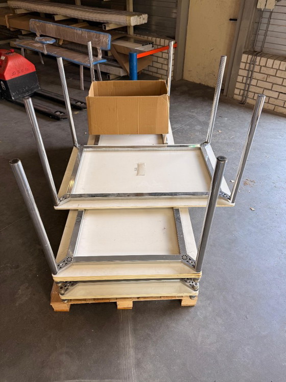 Fritz Hansen Plano Tisch, Esstische, Metall, Holz, Grau, Modern (Foto 9 von 13)