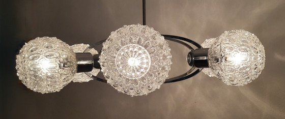 Sputnik lamp, presumably by Richard Essig, 6-light – Chandeliers, Chrome (photo 8 of 10)