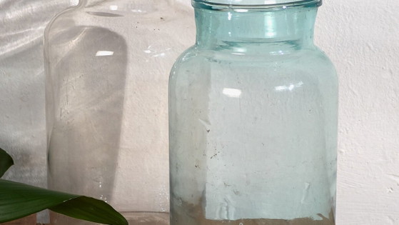 Antique glass jars (c.1920). Set of 2 pieces #57 – Glass & Decanter (photo 3 of 10)