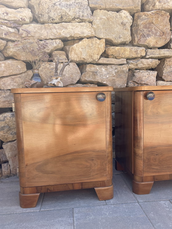 Image 1 of Vintage Art Deco style bedside tables
