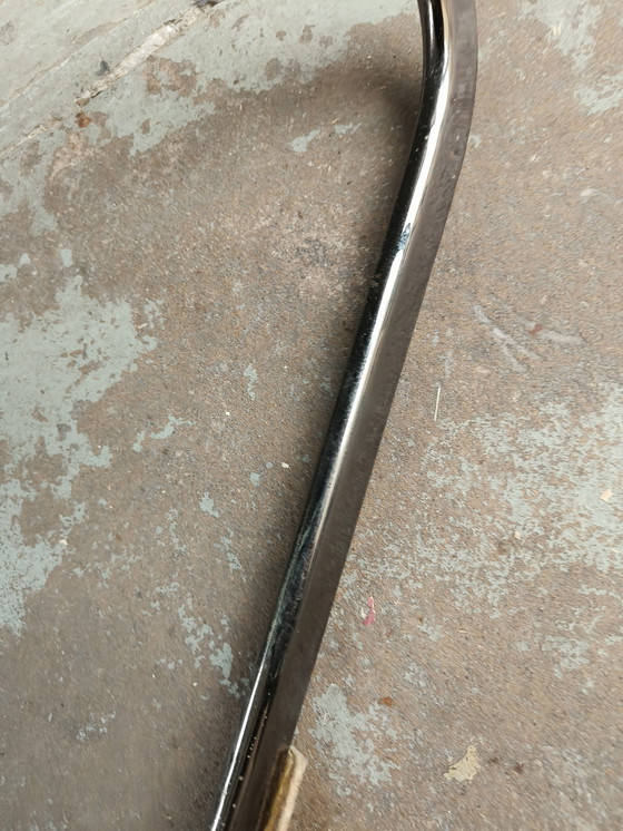 Image 1 of Zwart Lederen Vintage Jaren 70 "Tamara" Folding Chair by Arrben Italy