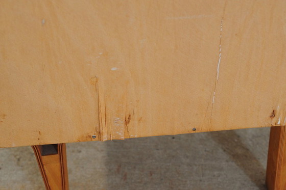 Image 1 of Mid Century Nightstands Ash Veneer & Black Glass František Mezulánik Nový Domov 1970s Czechoslovakia