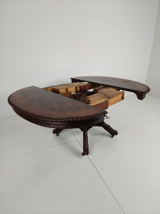 Image 1 of Black Forest Center Table by Matthijs Horrix for Horrix The Hague, 1890s