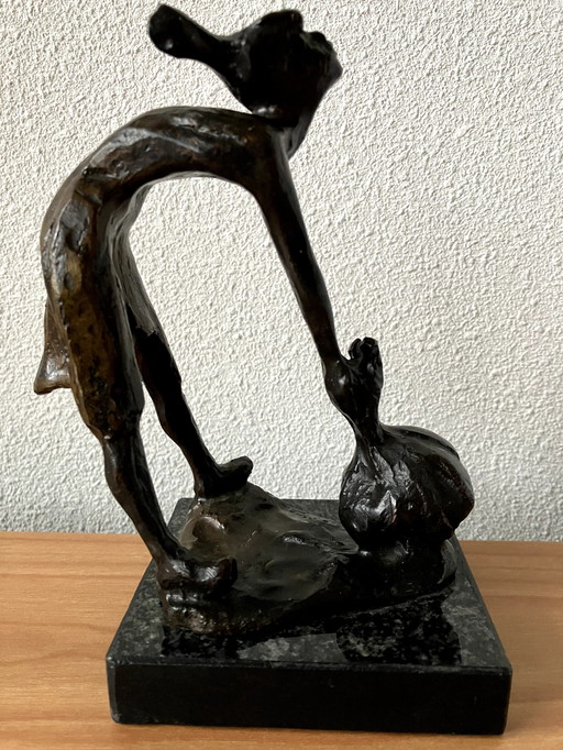 Bronzen Beeld Berend Seiger - Sjalotje Ootmarsum 1994