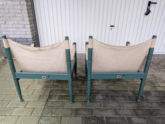 Image 1 of Dos sillas Safari danesas de Erik Wørts para Niels Eilersen, años 60