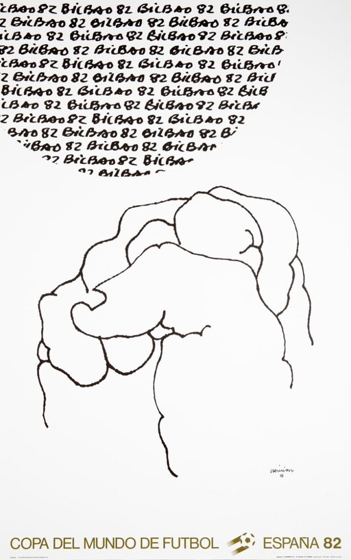 Eduardo Chillida: Bilbao, poster litografico originale firmato – Murano Glass (photo 2 of 6)