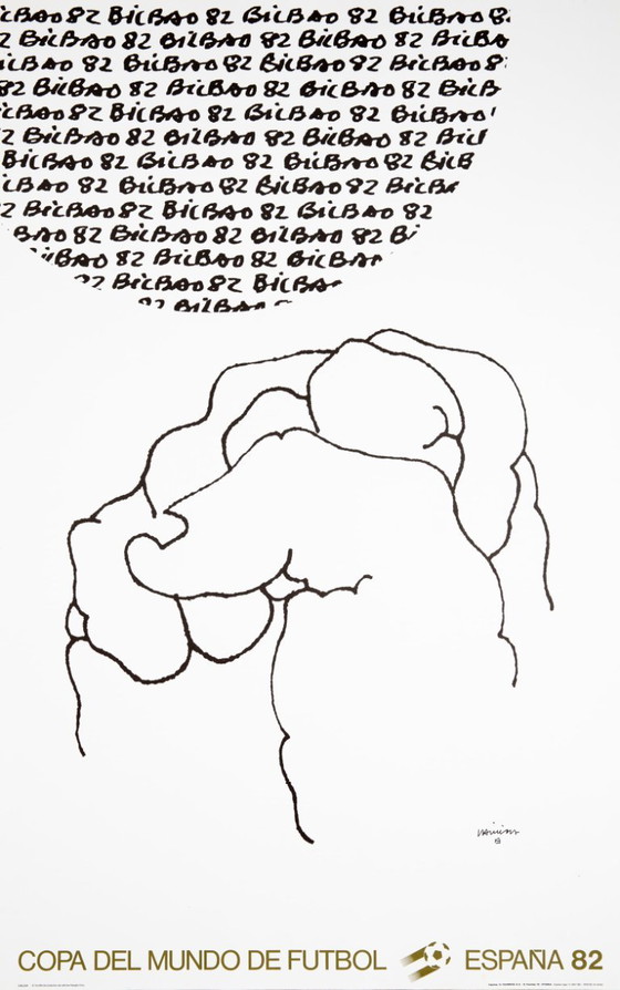 Eduardo Chillida: Bilbao, Original signed lithograph poster – Murano Glass (photo 2 of 6)