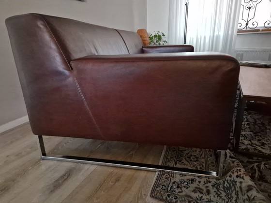 Image 1 of Divano + poltrona in pelle Topform (3 posti).