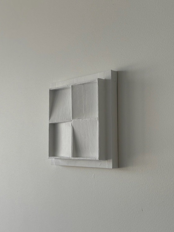 Image 1 of Triptyque de reliefs blancs dans le style Zero - Atelier Nul (Directement de l'artiste)