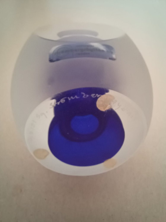 Strömbergshyttan – Escultura artística en vidrio azul – Studio Glas – Escandinavo – Suecia (photo 5 of 5)