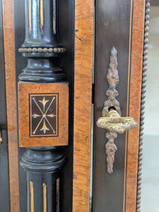 Buffet - Bois noirci, ronce de noyer - Napoleon III
