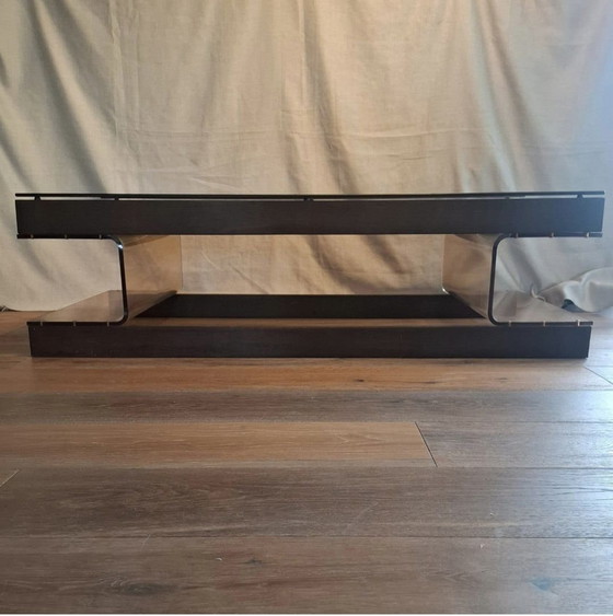 Tavolino da caffè vintage Roche Bobois Wengé Acrilico – Tavolini da caffè, Legno, Vetro (photo 4 of 15)