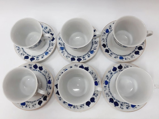 Image 1 of Vintage Espresso Coffee Cups & Saucers, Set of 6