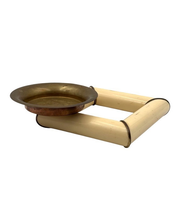 Image 1 of Tommaso Barbi, mid-century brass ashtray, Italy 1970
