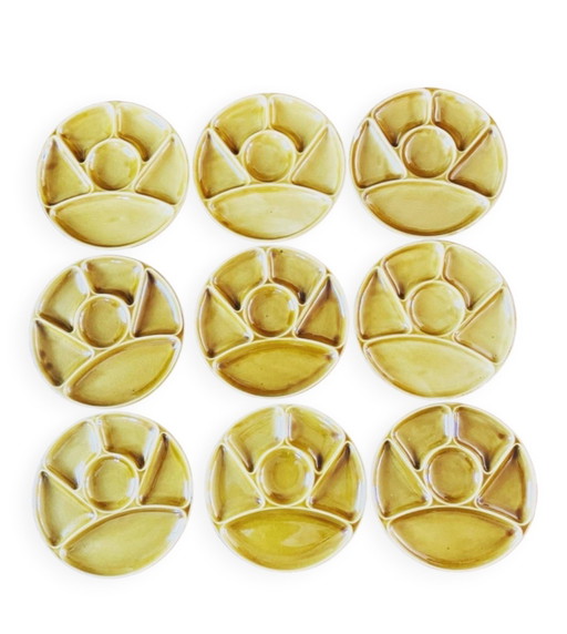 Juego de 9 platos con compartimentos Gien