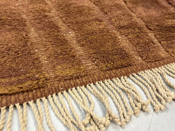 Tappeto marocchino marrone tinta unita in lana 3/2 Tappeto marocchino su misura – Tappeti, Wool, Cotton (photo 8 of 11)
