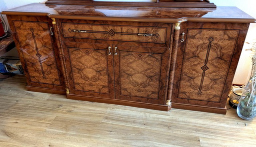 Sideboard Of Pallisander Wood With Mirror