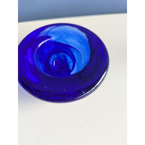 Kosta Boda glass bowl- swirl- aqua blue (photo 8 of 10)