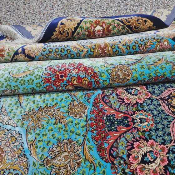 Alfombra turca contemporánea de seda | Anudada a mano | Alfombra de lujo | 200 × 300 cm (79 × 118 pulgadas) (photo 9 of 9)