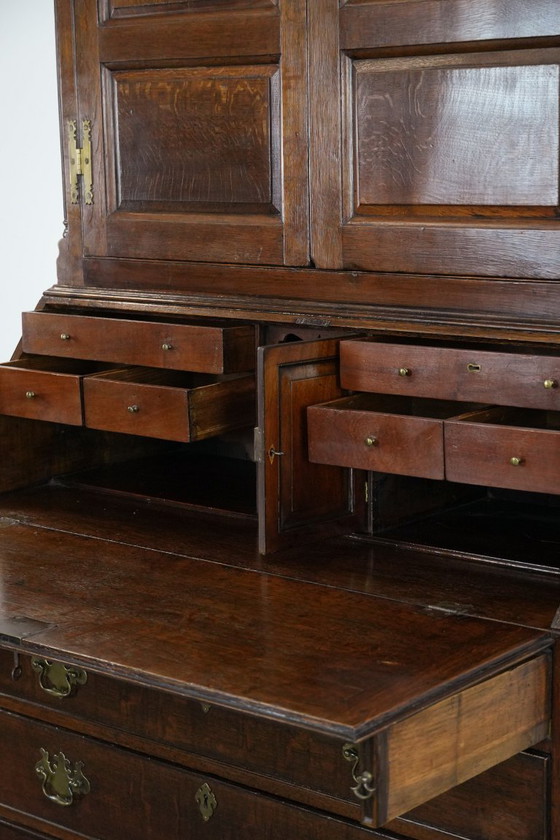 Image 1 of Antiek Engels 18e-eeuws bureau/secretaire met opstand/boekenkast