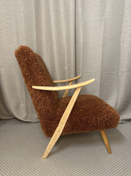 Fauteuils vintage années 60, lot de 2, Bois, Marron (photo 3 sur 5)
