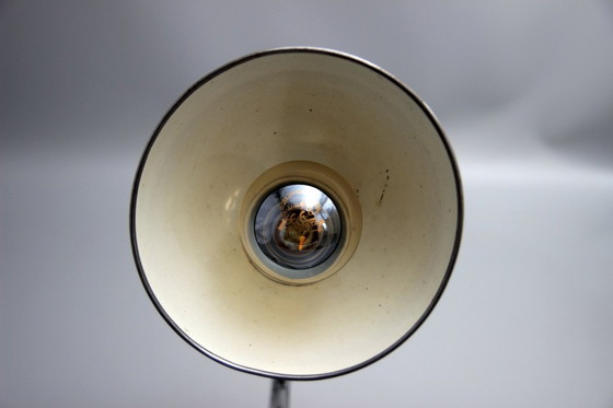 Image 1 of KAISER idell 6722-T “Baby Dell” metal table lamp * embossed dome * 1930s * Bauhaus * Vintage