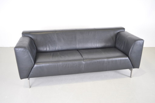 Rolf Benz Linea 2,5-Sitzer Leder schwarz