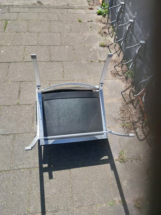 Image 1 of 1 x set of 2 IKEA lounge chairs by Tord Björklund 1990s leather and aluminium