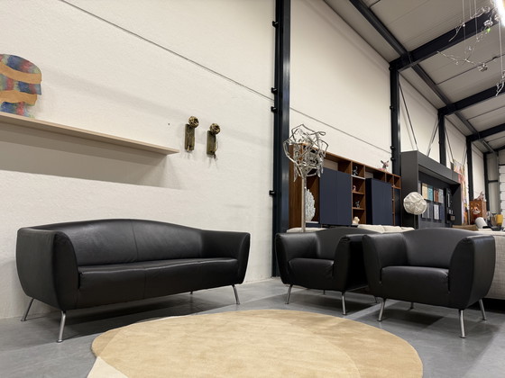 Image 1 of 2 Gelderland 6250 Fauteuil Zwart Leer