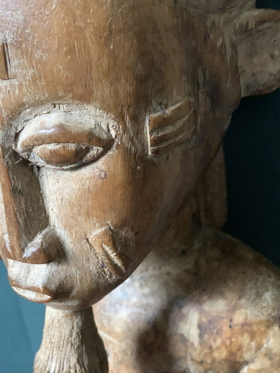 Collezione personale: grande statua dell'antenato Baoulé da 63 cm, scultura antica in legno – Sculture, Wood (photo 15 of 15)