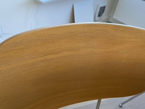 4x Gispen 216 Dining chairs, Plastic, Wood, Beige (photo 4 of 6)