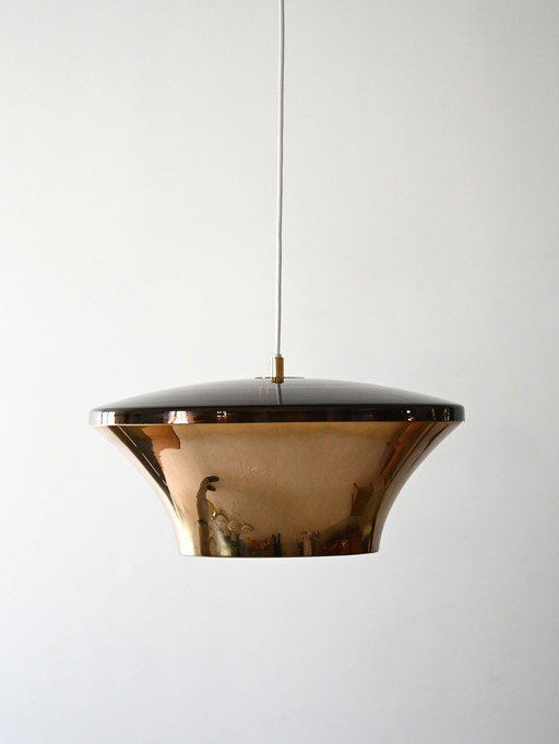 1970er Jahre Skandinavische Messing-Deckenlampe