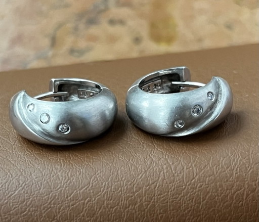 Elegante design oorringen met scharnieren • 925 sterling zilver