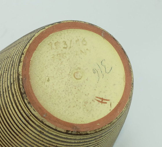 Image 1 of vaso per piante della metà del secolo scorso dümler & breiden modello 193/16 decoro sgraffito forma curva anni '50