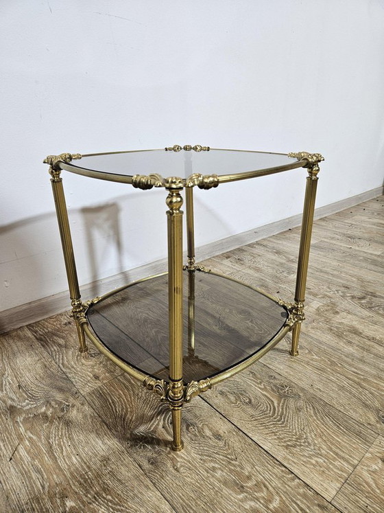 Messing Bijzettafel, Frankrijk, jaren 50 – Glass, Brass (photo 12 of 12)