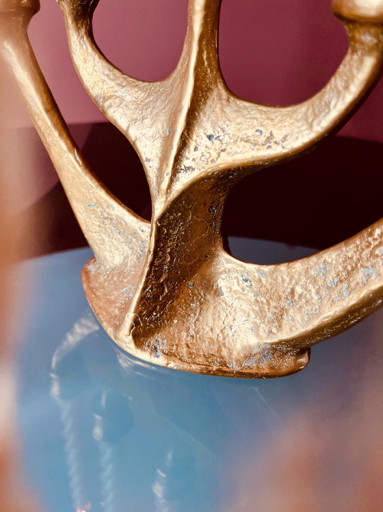 Image 1 of Pièce unique ! Chandelier en laiton Van Gilde style milieu du siècle