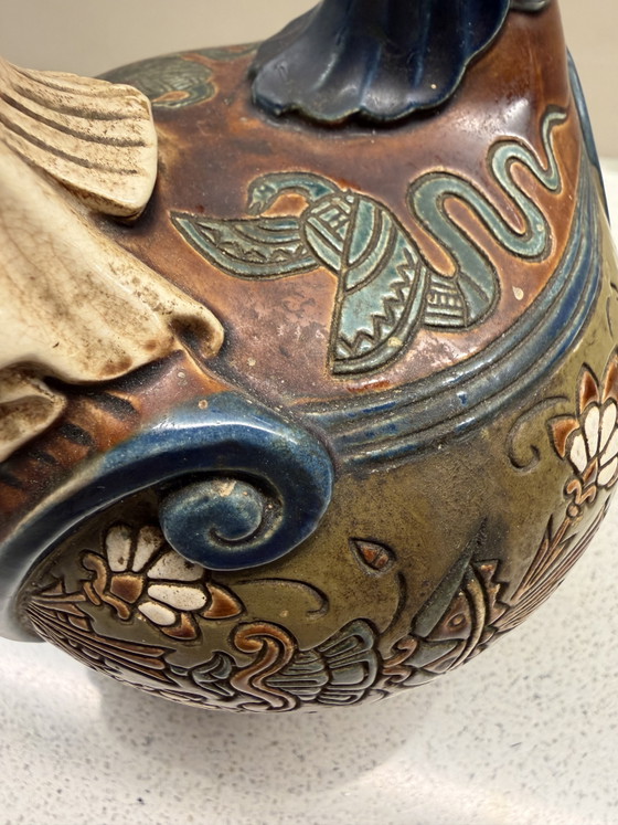 Majolika-Krug im ägyptischen Stil, um 1880. Gerbing & Stephan – Gerbing&Stephan, Dekorative Objekte, Ceramic (photo 7 of 15)