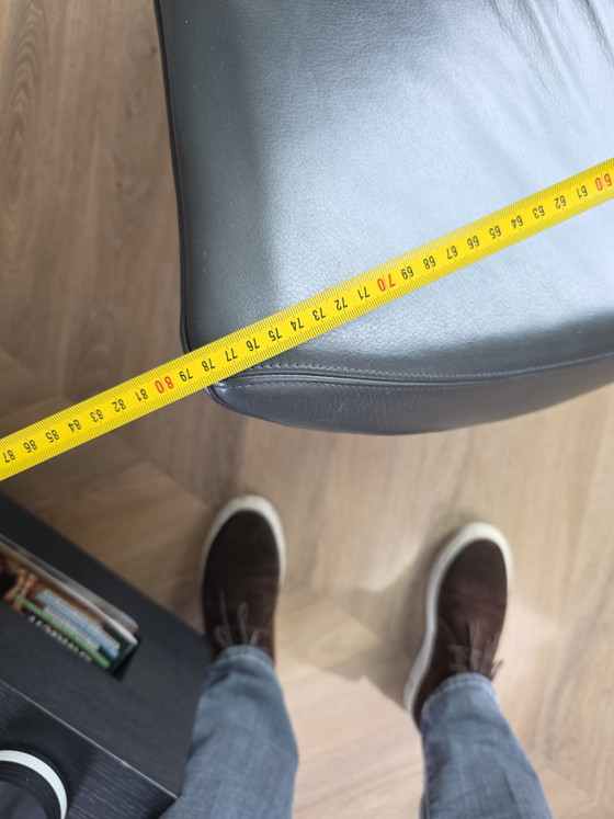 Image 1 of 2 leather swivel armchairs ENZA LUCA