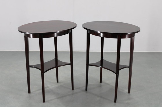 Image 1 of 1930s Pair of Restored Thonet Side Tables No. 206, Czechoslovakia
